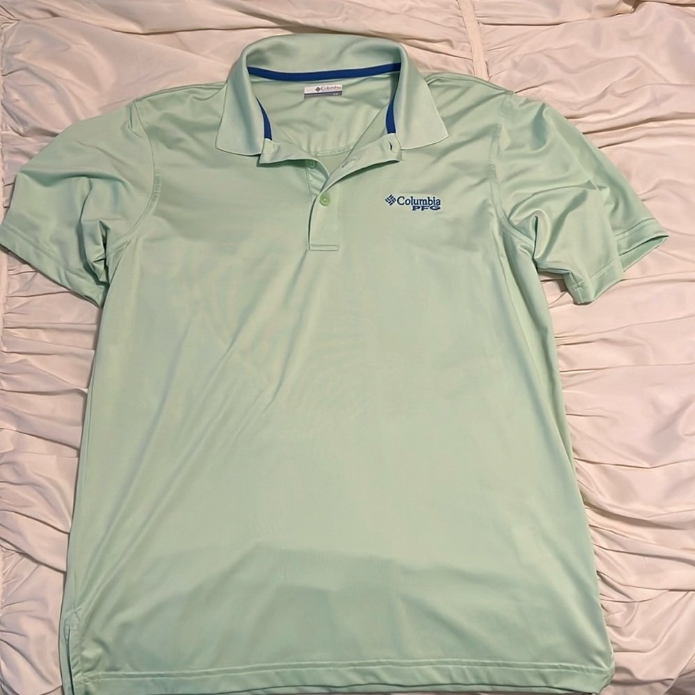 Mint green Columbia polo